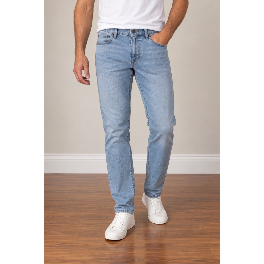Brooks Brothers Slim Fit Stretch Denim Jeans Men 34x30 Light Wash Mid Rise